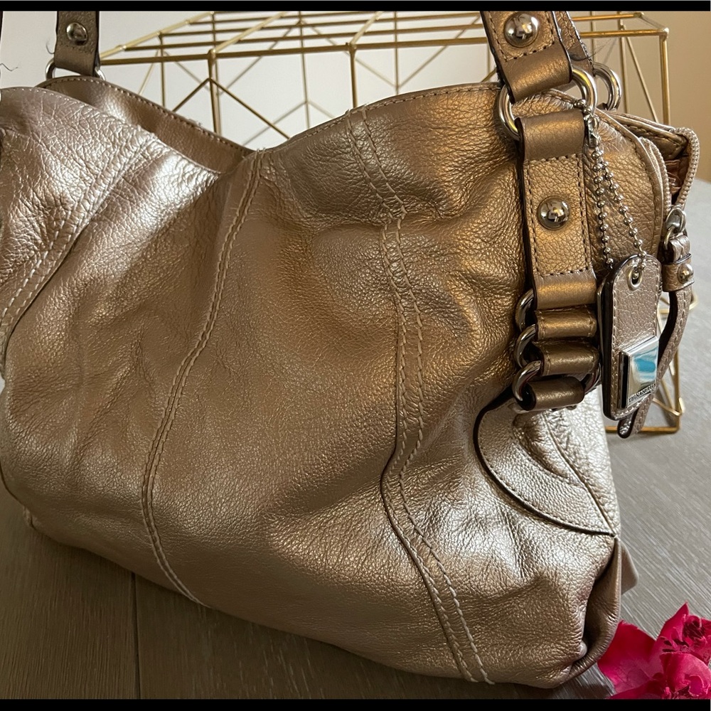 Tignanello bronze tote- gently loved yet gorgeous!